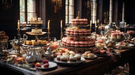 Fototapeta premium Elegant tea party assortment photo