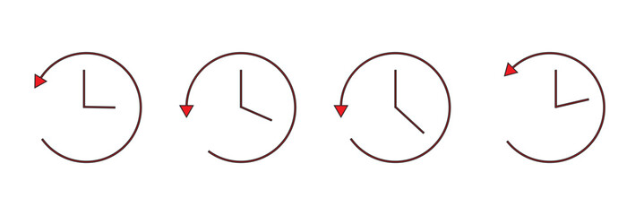 history glyph icon on white background, eps10