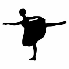 silhouette of ballet dancing movements © Kuldi
