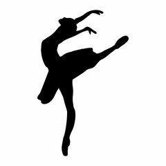 silhouette of ballet dancing movements © Kuldi