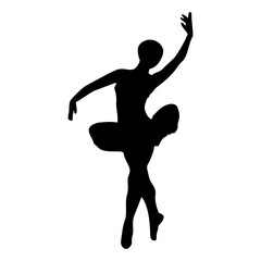 silhouette of ballet dancing movements