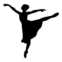 silhouette of ballet dancing movements