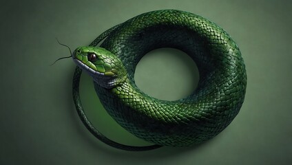 Fototapeta premium green eyes of the snake
