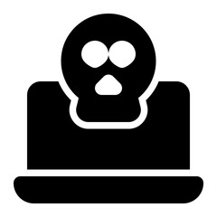 malware, cyber attack, security, information technology, computer solid or glyph icon