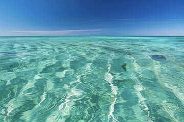 Fototapeta premium A breathtaking aerial view of the pristine turquoise ocean water