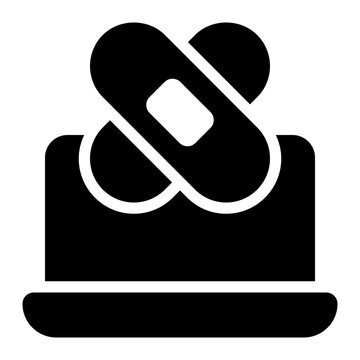 patch, repair, fixing, computer, information technology solid or glyph icon