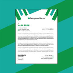 Abstract letterhead template vector file