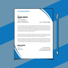 modern business letterhead in abstract design