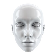 A White Mannequin Head with Realistic Features