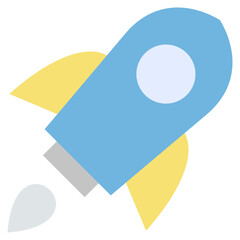 Rocket Flat Icon