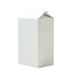 Plain white milk carton on a black background