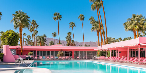 1950s Palm Springs Retro Vintage Hotel