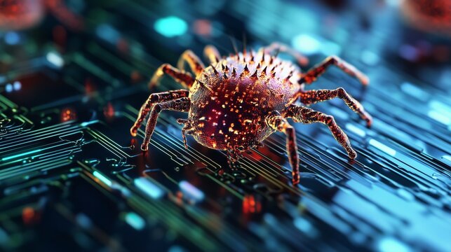 warning virus detected computer bug software bug