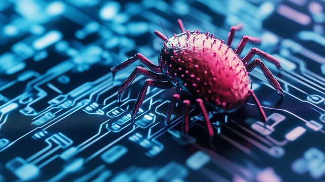 warning virus detected computer bug software bug