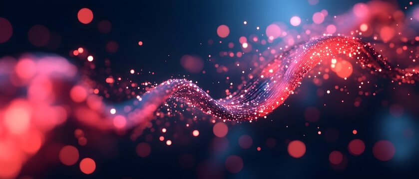 Stylized Digital Visualization of Net Promoter Score as Luminescent Data Flow