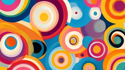 Fototapeta premium Abstract colorful circles background.