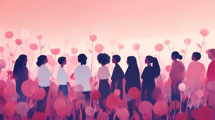 Illustration of concept of International Day for the Elimination of Violence against Women , Generative AI