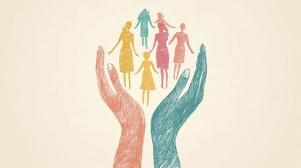 Illustration of concept of International Day for the Elimination of Violence against Women , Generative AI