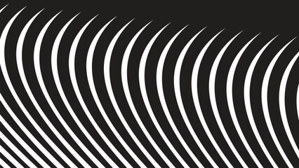 Black oblique curved lines background vector image for backdrop or presentation