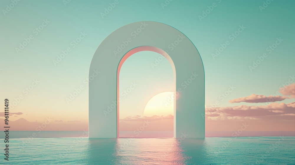 Poster a surreal composition depicting a keyhole with light streaming through, symbolizing the journey of t