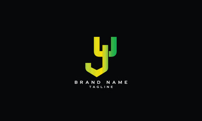 Obraz premium UYW, UWY, YUW, YWU, WYU, WUY, Abstract initial monogram letter alphabet logo design