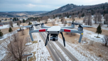 Cutting-edge drone equipped with a 4K camera, providing clear and high-quality aerial footage.