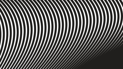 Black oblique curved lines background vector image for backdrop or presentation