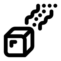 sublimation, ice, reaction, chemistry, matter outline icon