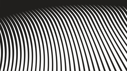 Black oblique curved lines background vector image for backdrop or presentation