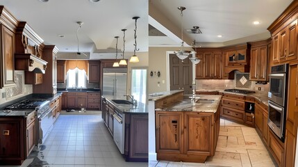 Kitchen Before and After Renovation Modernizing a Traditional Design
