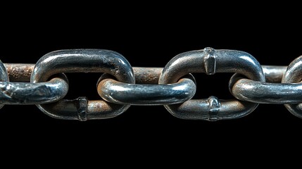Obraz premium Close up of a metal chain with a shiny, polished finish.