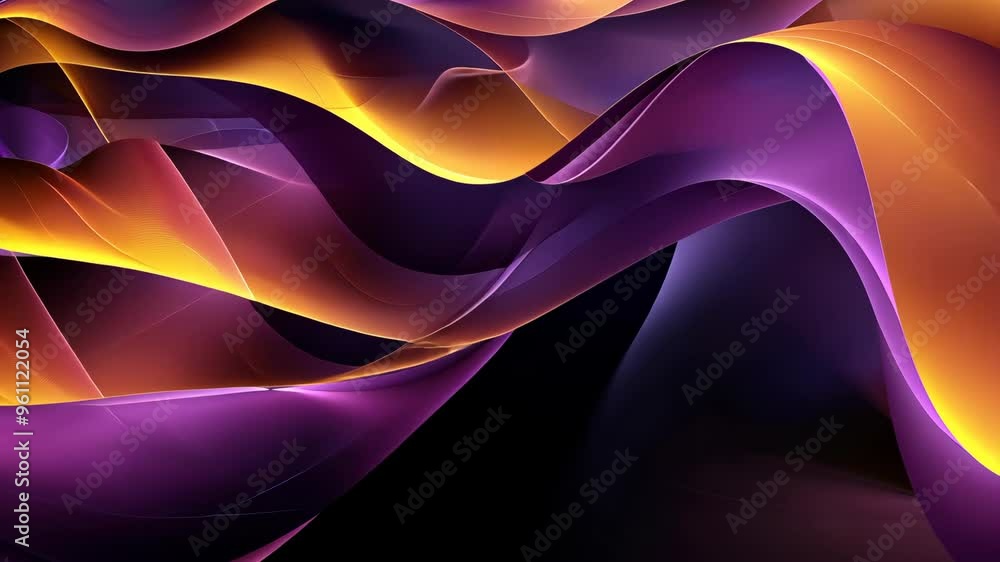 Aufkleber captivating abstract waves of purple and gold blending gracefully in a mesmerizing visual display