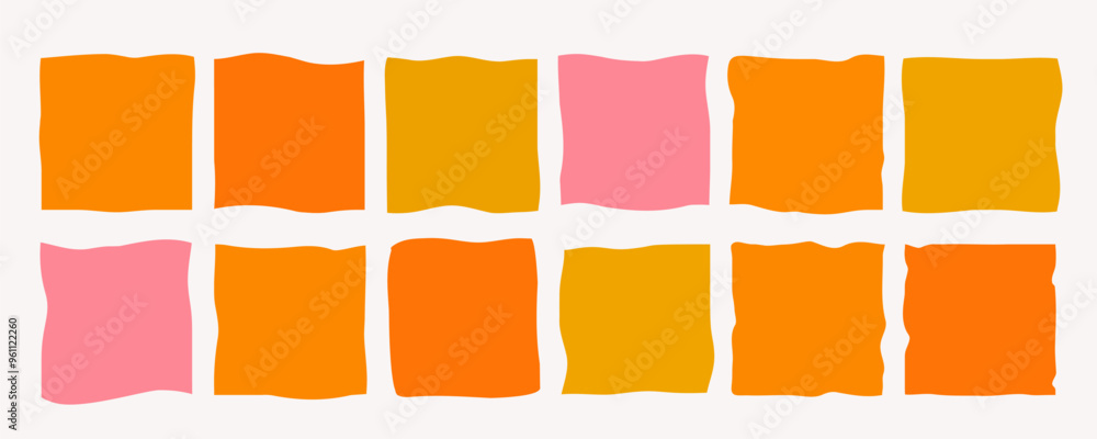 Poster rectangle organic shapes. square text box forms. vector blobs for banner. abstract doodle irregular 