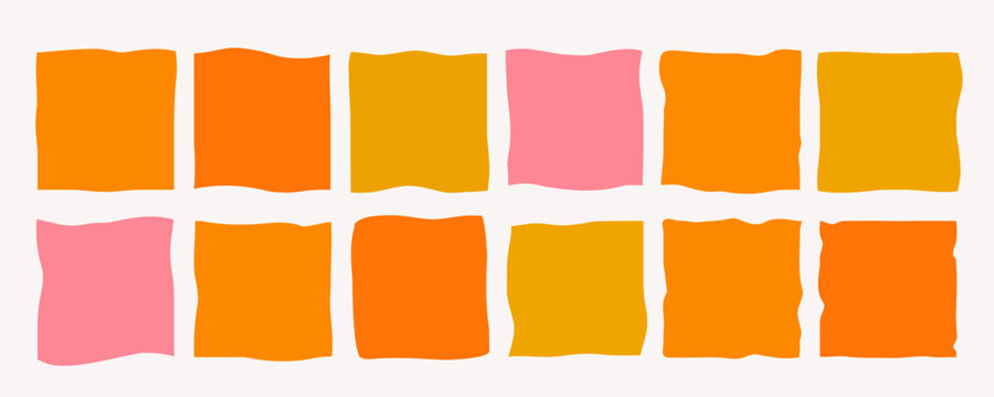 Rectangle organic shapes. Square text box forms. Vector blobs for banner. Abstract doodle irregular bubbles. Playful geometric elements. Vector minimal simple stickers