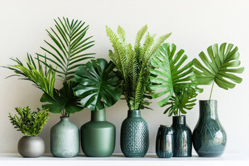 The leafy green trend showcasing vibrant green leaves in stylish, nature-inspired arrangements.