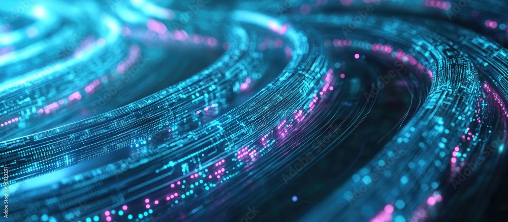 Poster concept of advanced network technology featuring high speed mobile internet and modern connectivity 