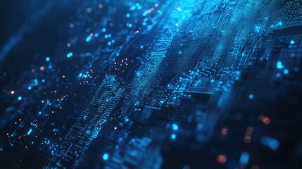 Abstract blue technology background showcasing concepts of global business in a modern artistic style