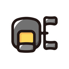 Baitcasting reel outline icon for graphic design, apps and websites