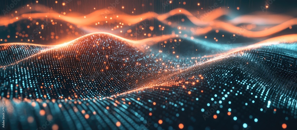 Poster abstract representation of artificial intelligence digital technology backdrop virtual concept visua