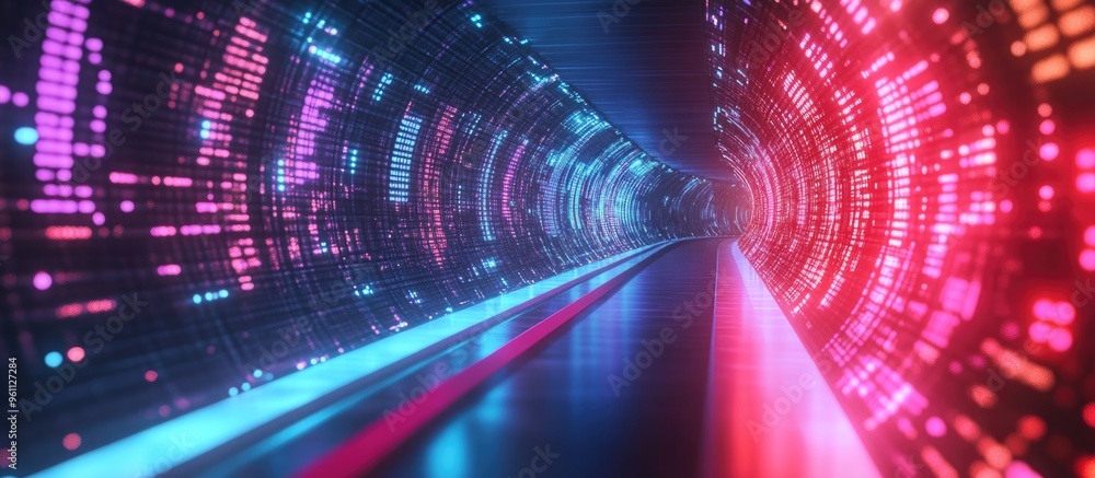 Aufkleber abstract futuristic technology background featuring network lines big data data centers and internet