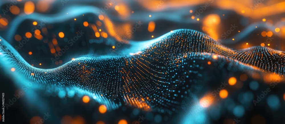 Poster abstract representation of artificial intelligence technology inspired web backdrop virtual concept 