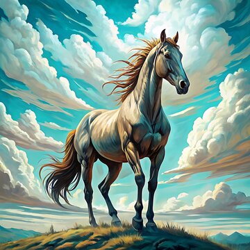 horse with sky background upscayl 8x realesrgan x4fast
