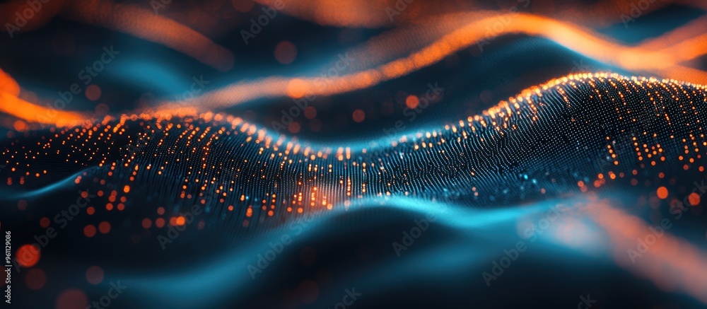 Poster abstract representation of artificial intelligence technology digital network backdrop virtual conce