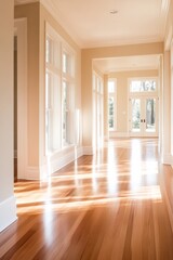 Fototapeta premium New Beginnings in an Empty House: Embracing PotentialSpacious Interiors