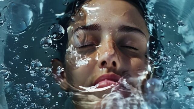 Woman enjoying a cold therapy ice bath for wellness and beauty benefits