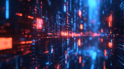 Fototapeta premium Cybersecurity and protection of information and networks Emerging technologies on the web