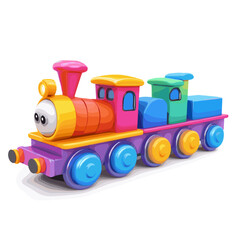 Colorful Toy Train Illustration