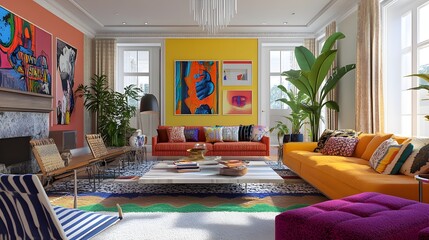 living room with a view