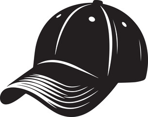 Black and white cap silhouette design