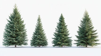 Obraz premium spruce white background